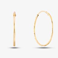 9ct Yellow Gold Sleeper Hoop Earrings SE929