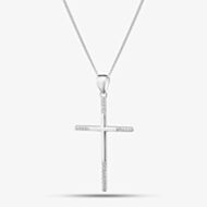 Fashionista Silver Silver & Crystal Cross Pendant 18482 N2326