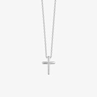 Fashionista Silver Sterling Silver Dainty Cross Slider Pendant N4784