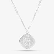 Sterling Silver St Christopher Square Necklace P30-8020-SC1318