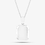 Engravables- Silver Plain Rectangular Locket P-31086