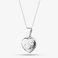 Fashionista Silver Silver Engraved Heart Locket L17E150408 N2326