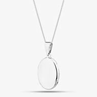 Fashionista Silver Silver Plain Engravable Oval Locket L17P160406 N2326