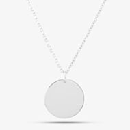 Sterling Silver Plain Disc Pendant THB001604 
