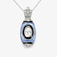 V Jewellery Chanin Black Enamel Necklace 3125