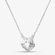 Silver Angel Wings Heart Necklace NCC0086A