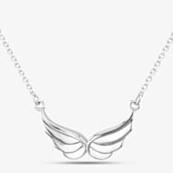 Silver Plain Angel Wings Necklace NCC0050A