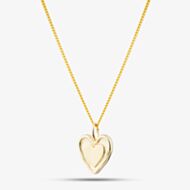 Yellow Gold Tone Plated Sterling Silver Heart Pendant 05S2AVP541808