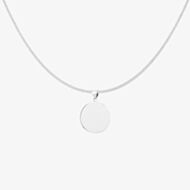 Fashionista Silver Sterling Silver Engravable Disc Pendant P4579 N2326
