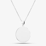 Engravables- Silver Large Plain Disc Pendant P-29026-1