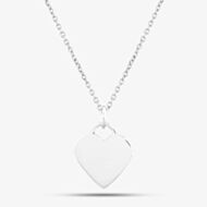 Engravables- Silver Plain Heart Pendant P-29027