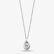 Cubic Zirconia Set Pendant and Chain