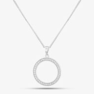 Silver Open Circle Loose Pendant P4344C N2323