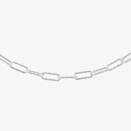 Sterling Silver 18 Inch Diamond Cut Paper Chain Bracelet 8.16.0494