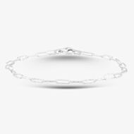 Sterling Silver 7.25 Inch Diamond Cut Paper Chain Bracelet 8.26.0491