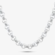 Silver 20 Inch Patterned Belcher Chain HLRB-920-AG-20