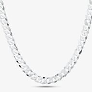 Silver 20 Inch Flat Curb Chain SUFC-880-AG-20
