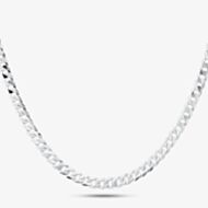 Silver 20 Inch Flat Curb Chain SUFC-510-AG-20