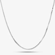 Gold Classic Silver 18 Inch Box Chain SVBP-150-AG-18