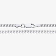 Fashionista Silver Sterling Silver 22 Inch Double Curb Chain S1118-22