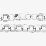 Fashionista Silver Sterling Silver 22 Inch Patterned Belcher Chain S1073-22