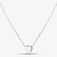 Fashionista Silver Silver Plain Engravable Heart Necklace 18179