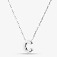 Fashionista Silver Sterling Silver C Initial Pendant CN2583CX11800R1