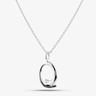 Fashionista Silver Sterling Silver Cross Over Oval Pendant 016-35836/SP