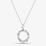 Fashionista Silver Sterling Silver Multi Cut Cubic Zirconia Wreath Pendant 016-30559/SP