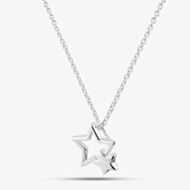Fashionista Silver Sterling Silver Double Star Pendant 016-31627/SP