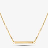 Fashionista Gold Yellow Gold Tone Plated Sterling Silver Round Bar Necklace AN2625/G