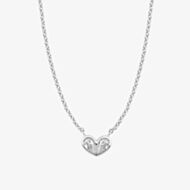 Fashionista Silver Sterling Silver Cubic Zirconia Heart Pendant N4781C