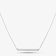 Silver & Cubic Zirconia Bar Necklace 2THB018504