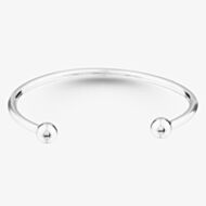 Childrens Sterling Silver 40x50mm Torque Bangle S8023