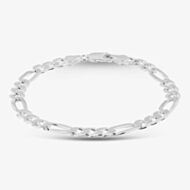Sterling Silver 8.5 Inch Figaro Chain Bracelet SFFP-730-AG-8.5