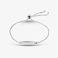 Silver & Cubic Zirconia Open Oval Toggle Bracelet 2THB020804