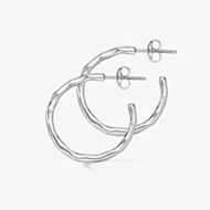 Dower & Hall Sterling Silver Medium Waterfall Hoop Earrings WFE4-S