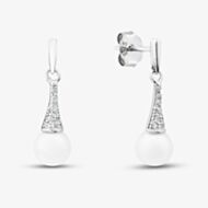 Sterling Silver Freshwater Pearl Drop Earrings EOW70247FW