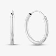 Sterling Silver 20mm Sleeper Hoop Earrings S3510