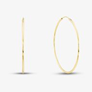 Gold Tone 50mm Hoop Earrings H243*