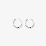 Silver Classic Sterling Silver 11mm Sleeper Hoop Earrings G5531