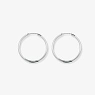 Silver Classic Sterling Silver 25mm Sleeper Hoop Earrings G5534