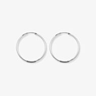 Silver Classic Sterling Silver 30mm Sleeper Hoop Earrings G5535