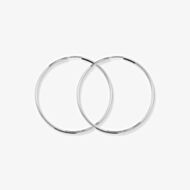 Silver Classic Sterling Silver 43mm Sleeper Hoop Earrings G5536