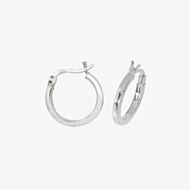 Silver Classic Sterling Silver 10mm Square Edge Hoop Earrings G5710