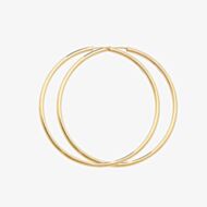 Gold Classic 9ct Yellow Gold 27mm Sleeper Hoop Earrings ES123
