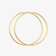 Gold Classic 9ct Yellow Gold 45mm Sleeper Hoop Earrings ES124