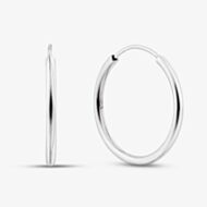 Fashionista Silver Sterling Silver Plain Sleeper Hoop Earrings TTT1130150000R1
