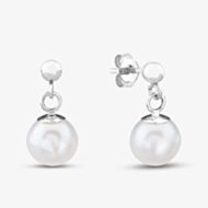 Silver 7 - 7.5mm Freshwater Pearl Drop Earrings EOW6007FW