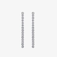 Sterling Silver Rhodium Plated White Cubic Zirconia Drop Earrings 8.58.8599